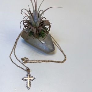 14K gold filled cross necklace
